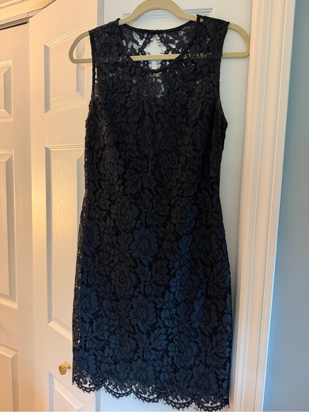 Banana Republic Navy Blue Lace Midi Dress